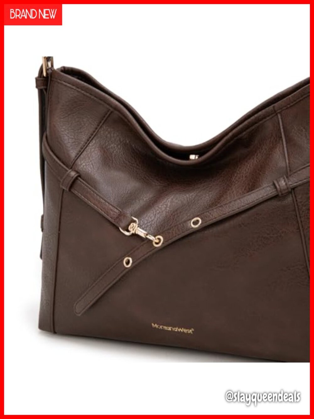 Vegan Leather Hobo Purse Adjustable Strap - Picture 3 of 6